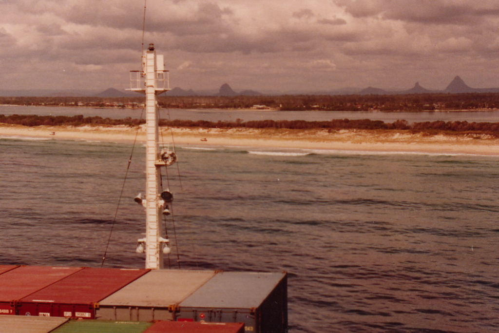 The “Anro Asia” beached off Bribie Island